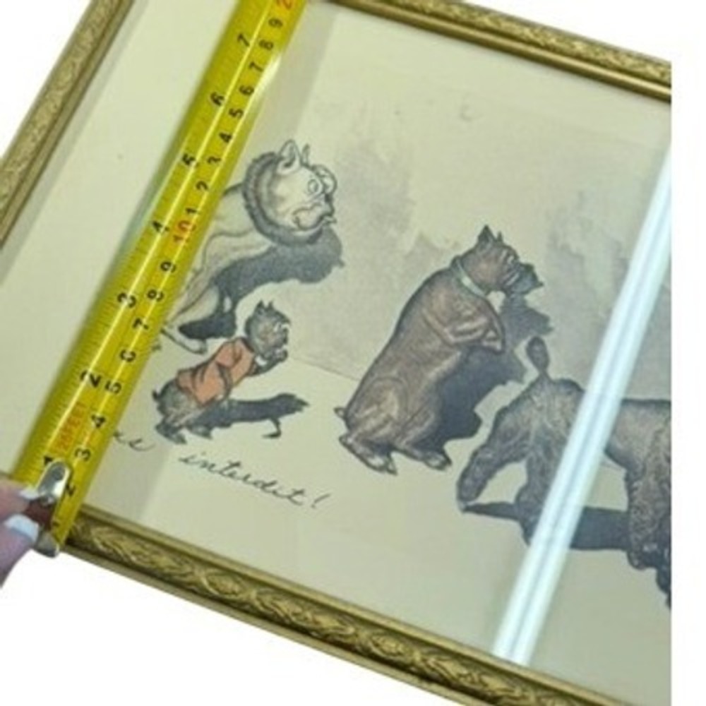 Boris O'Klein Sens Interdit Dirty Dogs of Paris Framed Lithograph Print RARE! - Picture 12 of 12
